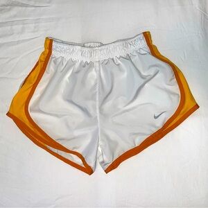 Nike Women’s DriFit Running Shorts White and Yellow